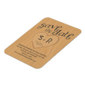 Hoofdletters op eikenboom sparen de datum magneet (Linkerzijde)