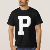 hoofdletters van het alfabet P T-shirt (Voorkant)