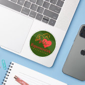 Hoofdlogo vinyl sticker (Laptop met iPhone)