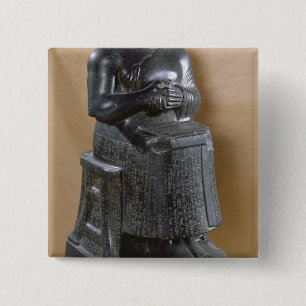 Hoofdloos standbeeld van prins Gudea als Vierkante Button 5,1 Cm