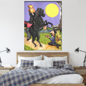 Hoofdloze Horseman Ichabod Crane Exchange Hallowee Canvas Afdruk (Insitu (Slaapkamer))