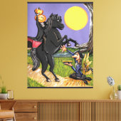Hoofdloze Horseman Ichabod Crane Exchange Hallowee Canvas Afdruk (Insitu (Woonkamer))