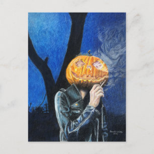 Hoofdloze motorfiets briefkaart