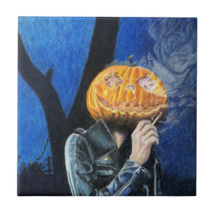 Hoofdloze motorfiets tegeltje