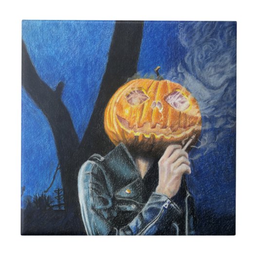 Hoofdloze motorfiets tegeltje (Voorkant)