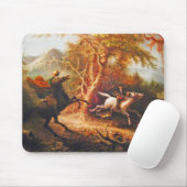 Hoofdloze paardenraan die de kraan van de ijskast  muismat (Met muis)