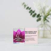 Hoofdmassage | Dag Spa Lotus Flower Logo Visitekaartje (Staand voorkant)