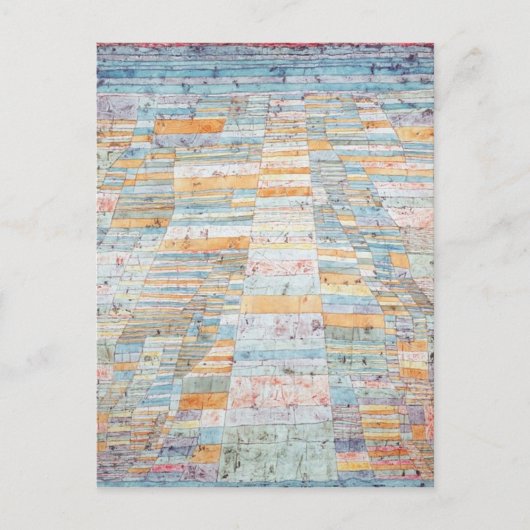 Hoofdpad en doorgang door Paul Klee Briefkaart (Voorkant)