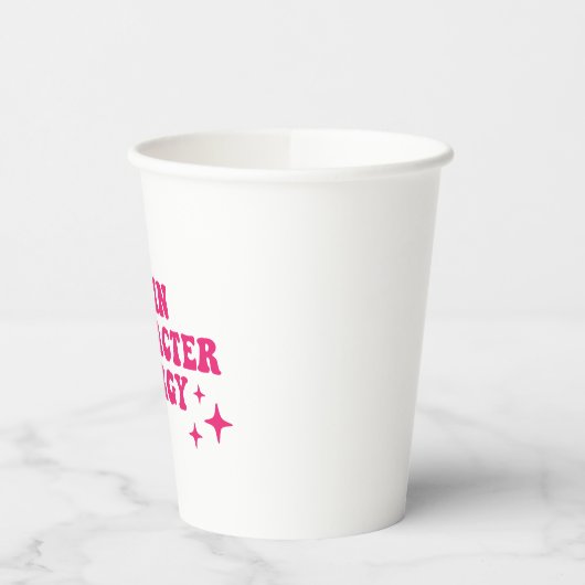 Hoofdpersonage Energy Pink Papieren Bekers (Links)