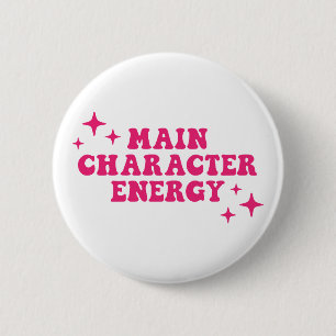 Hoofdpersonage Energy Pink Ronde Button 5,7 Cm