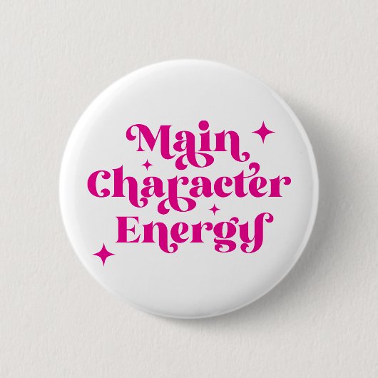 Hoofdpersonage Energy Pink Ronde Button 5,7 Cm (Voorkant)