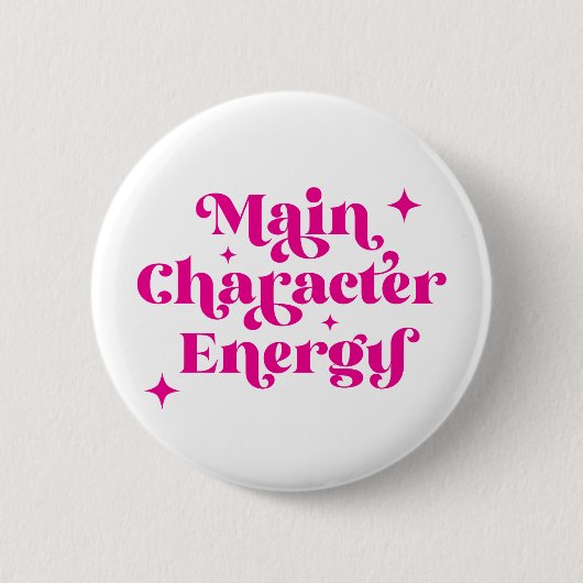 Hoofdpersonage Energy Pink Ronde Button 5,7 Cm (Voorkant)