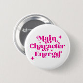 Hoofdpersonage Energy Pink Ronde Button 5,7 Cm (Voorkant /achterkant)