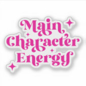 Hoofdpersonage Energy Pink Sticker (Voorkant)
