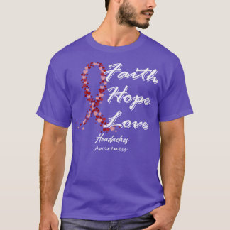 Hoofdpijn Bewustzijn Geloof Hoop Liefde in deze fa T-shirt