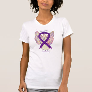 Hoofdpijn Paarse bewustwording Shirt Ribbon Angel