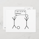 Hoofdpijn Stick Figuur Briefkaart (Voorkant / Achterkant)