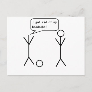 Hoofdpijn Stick Figuur Briefkaart