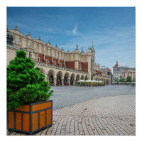 Hoofdplein in de oude binnenstad van Krakau, Polen