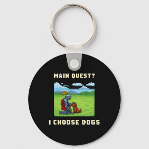 Hoofdquest Ik Kies Honden Retro Pixel Rpg Gamer Ku Sleutelhanger
