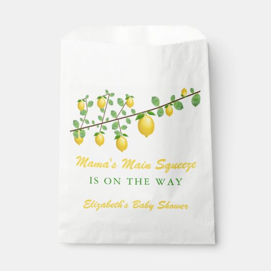 Hoofdrukregel Lemon Genderneutraal Baby shower Bedankzakje (Voorkant)