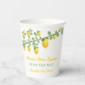 Hoofdrukregel Lemon Genderneutraal Baby shower Papieren Bekers (Voorkant)