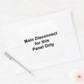 Hoofdschakelaar voor dit paneel alleen, label (Envelop)