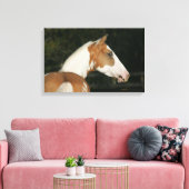 Hoofdschot 2 van het schilderpaard canvas afdruk (Insitu (Woonkamer))