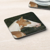 Hoofdschot 2 van het schilderpaard onderzetter (Linkerzijde)