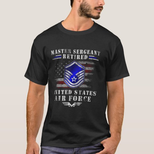 Hoofdsergeant in ruste Militaire Retirem T-shirt (Voorkant)