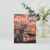  hoofdstad van Griekenland Briefkaart (Staand voorkant)
