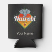 Hoofdstad van Nairobi Kenia Olifant  Afrika Blikjeskoeler (Voorkant)