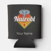 Hoofdstad van Nairobi Kenia Olifant  Afrika Blikjeskoeler (Achterkant)