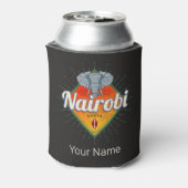 Hoofdstad van Nairobi Kenia Olifant  Afrika Blikjeskoeler (Blikje Achterkant)