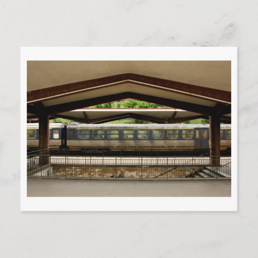 Hoofdstation van Sarajevo. Briefkaart (Voorkant)