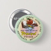 Hoofdstem school ronde button 5,7 cm (Voorkant /achterkant)