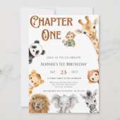 Hoofdstuk 1 Storybook Oerwoud Safari 1e verjaardag Kaart (Voorkant)