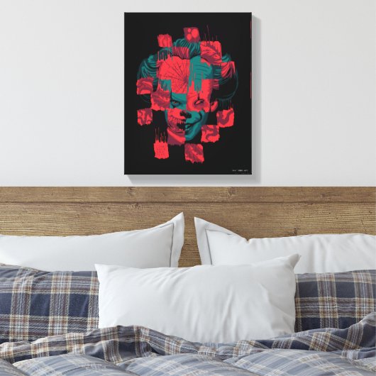 Hoofdstuk 2 | Pennywise - Kom terug en speel Canvas Afdruk (Insitu (Slaapkamer))