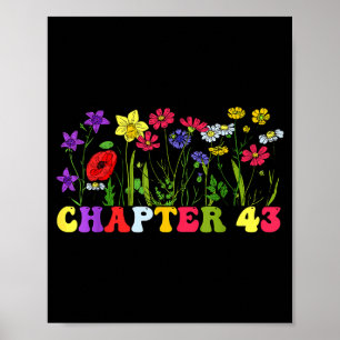 Hoofdstuk 43e verjaardag Boekenwurm 43 jaar oud vo Poster