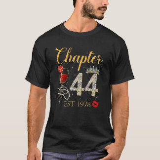 Hoofdstuk 44 JAAR EST 1978 44th Birthday Red Rose  T-shirt