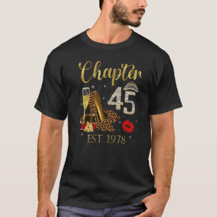 Hoofdstuk 45 JAAR EST 1978 45th Birthday Wine Leop T-shirt