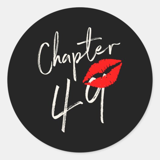 Hoofdstuk 49 jaar 49e Happy Lips Ronde Sticker (Voorkant)