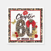 Hoofdstuk 60 Rood- en goudluipaard 60e verjaardag Servet (Voorkant)