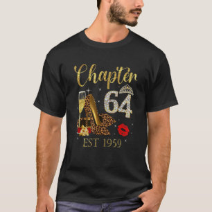 Hoofdstuk 64 Jaar EST 1959 64ste verjaardag wijn L T-shirt