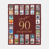 Hoofdstuk 90 Red Gold 90e verjaardag Foto Fleece Deken (Voorkant)