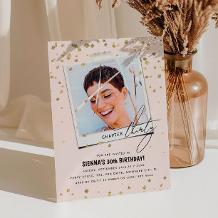 Hoofdstuk Dertig Leuke Moderne Foto 30e Verjaardag Kaart