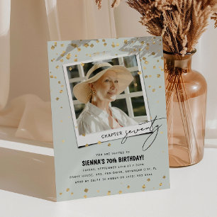 Hoofdstuk Zeventig Leuke Moderne Foto 70e Verjaard Kaart