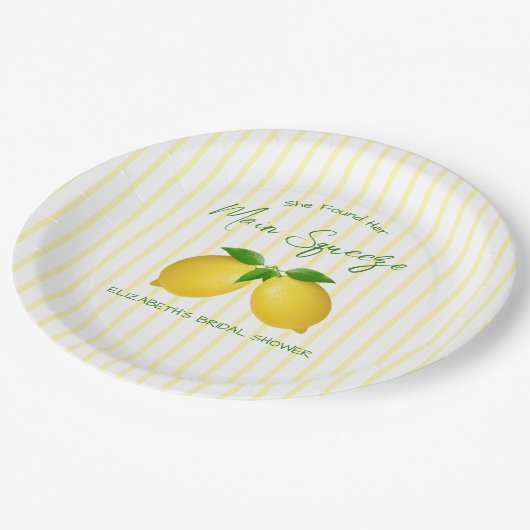 Hoofdtang Lemon Bruiloft Papieren Bordje (Gekanteld)