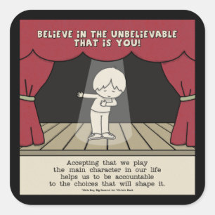 Hoofdteken Vierkante Sticker