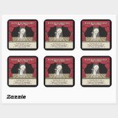 Hoofdteken Vierkante Sticker (Vel)